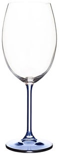 Kryształowe kieliszki do wina Leyto 450 ml transparentne/niebieskie (4-set) – obraz-1