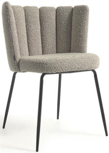 Krzesło 60x81 cm szare - nogi czarne – obraz-1