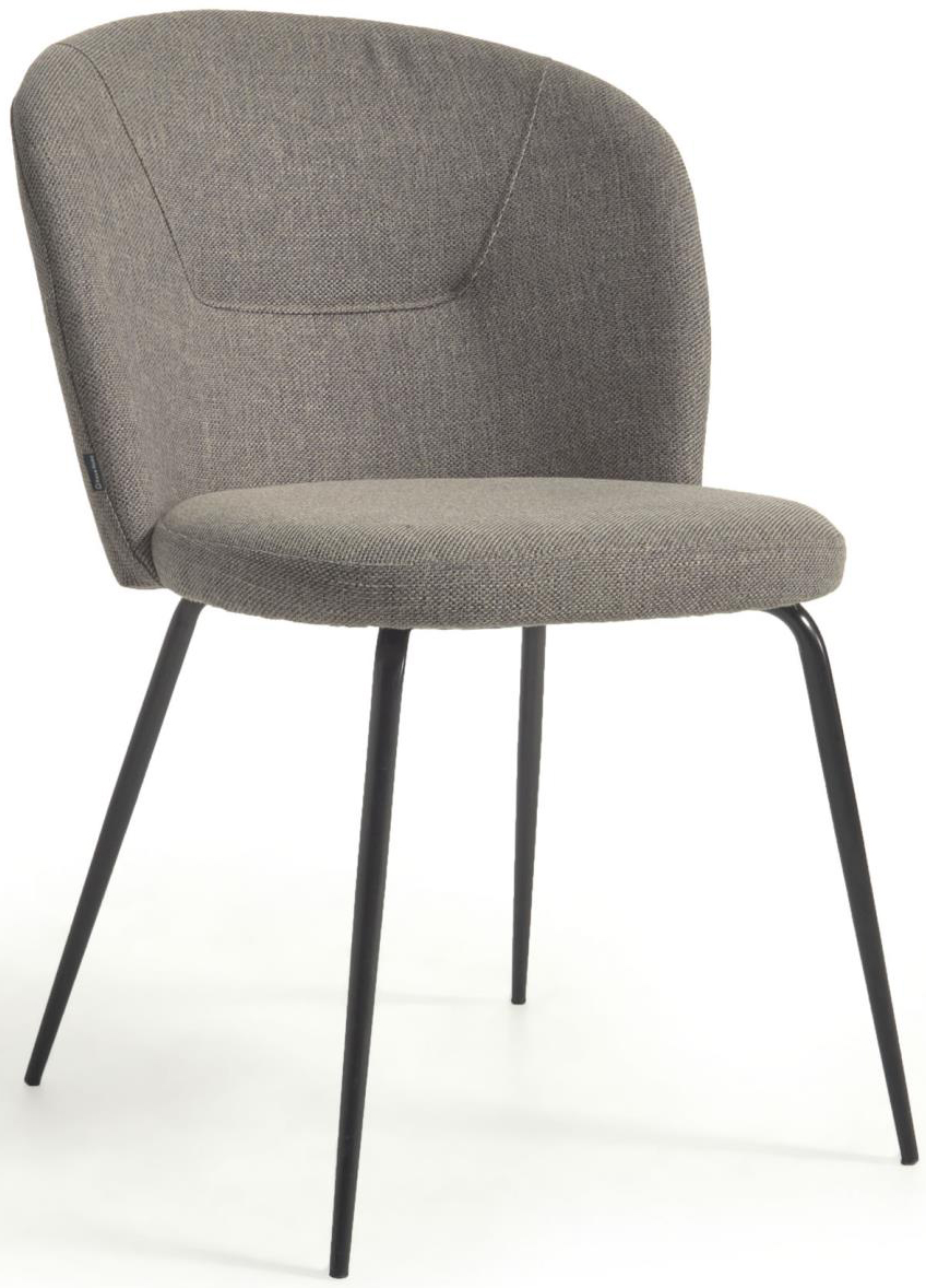 Krzesło 54x81 cm szare - nogi czarne – obraz-1