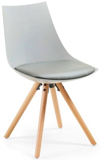 Krzesło 47x80 cm szare ekoskóra – obraz-1