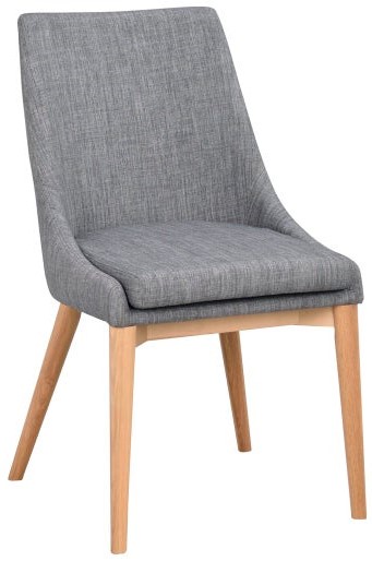 Krzesło Bea 51x86 cm ciemnoszare-naturalne – obraz-1