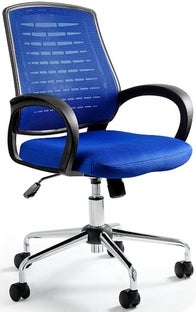 Krzesło biurowe Award 59x90-103 cm niebieskie – obraz-1