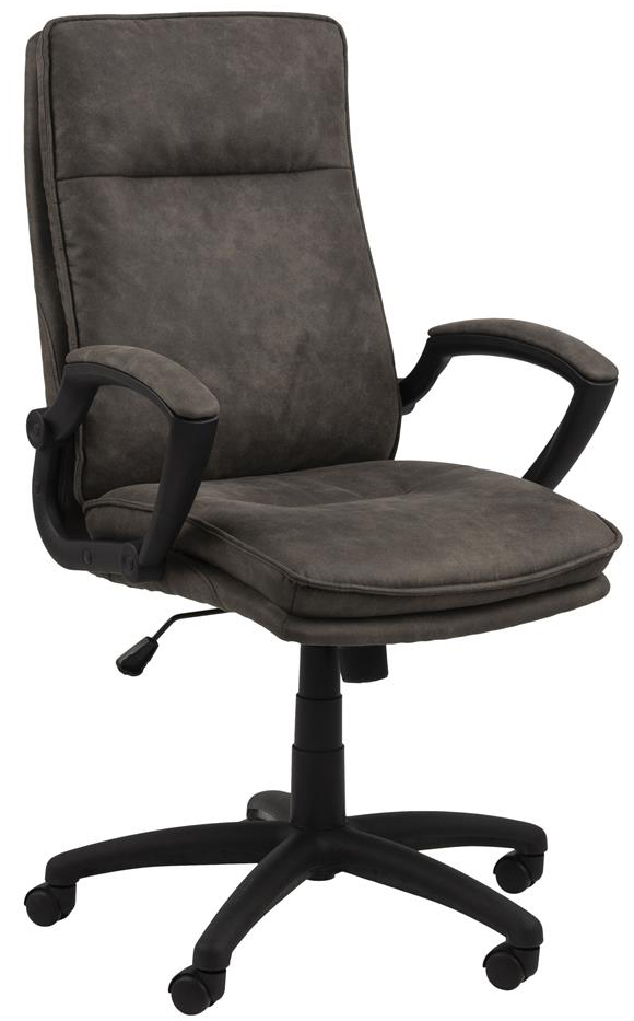 Eleganckie krzesło biurowe z antracytowym imitacją nubuku – grafika-1.