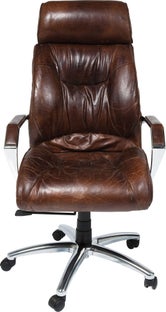 Kontorsstol Cigar Lounge - På Hjul Brunläder – bild-1.
