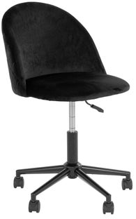 Krzesło biurowe czarna tkanina welurowa 55x73-87 cm – grafika-1.