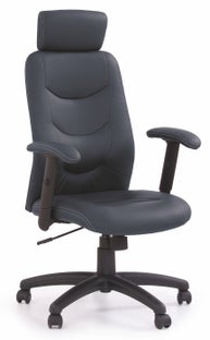 Krzesło biurowe czarne z regulowanymi podłokietnikami 66/116-125 cm – obraz-1