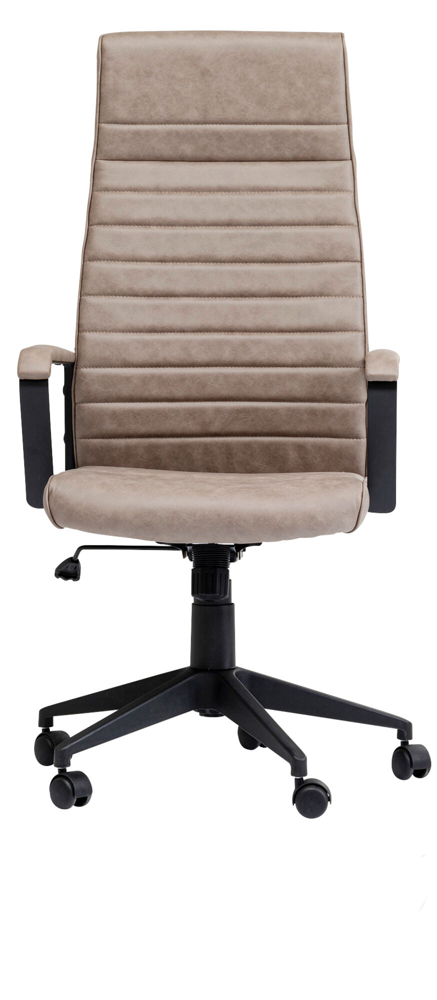 Kontorstol Labora Høy Svingstol På Hjul Grått Kunstskinn – bilde-1.