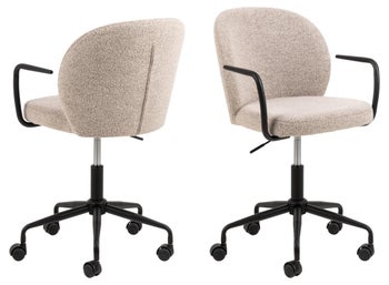 Krzesło biurowe Patricia z podłokietnikami tkanina Monza beż 60 – grafika-1.