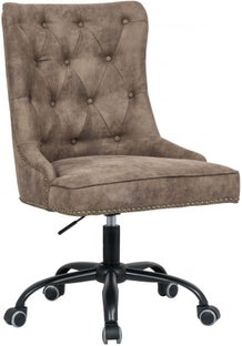 Jasnoszare krzesło biurowe Invicta Interior o nowoczesnym stylu i funkcjonalności – grafika-1.