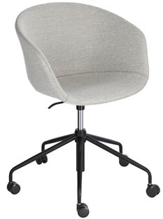 Krzesło biurowe tapicerowane szare – obraz-1