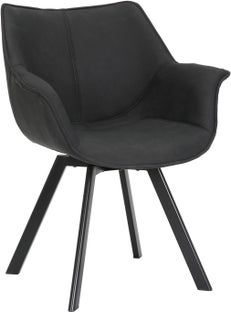 Ciemnoszare krzesło obrotowe z innowacyjnym designem do nowoczesnych wnętrz – grafika-1.