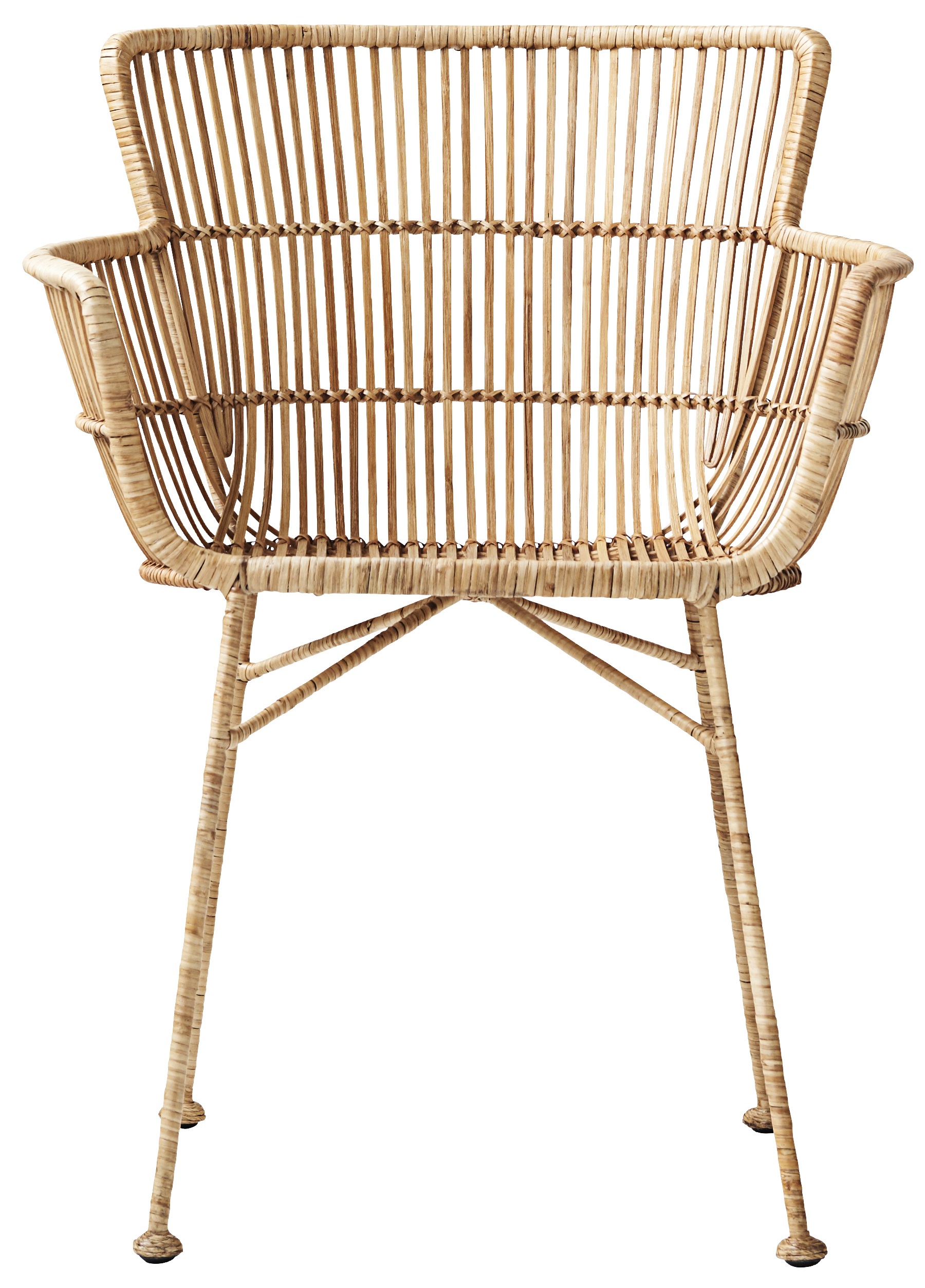Krzesło rattanowe brązowe 62x80 cm – obraz-1