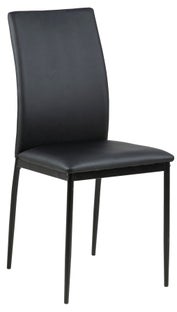 Czarne krzesło do jadalni z ekoskóry w nowoczesnym stylu – grafika-1.