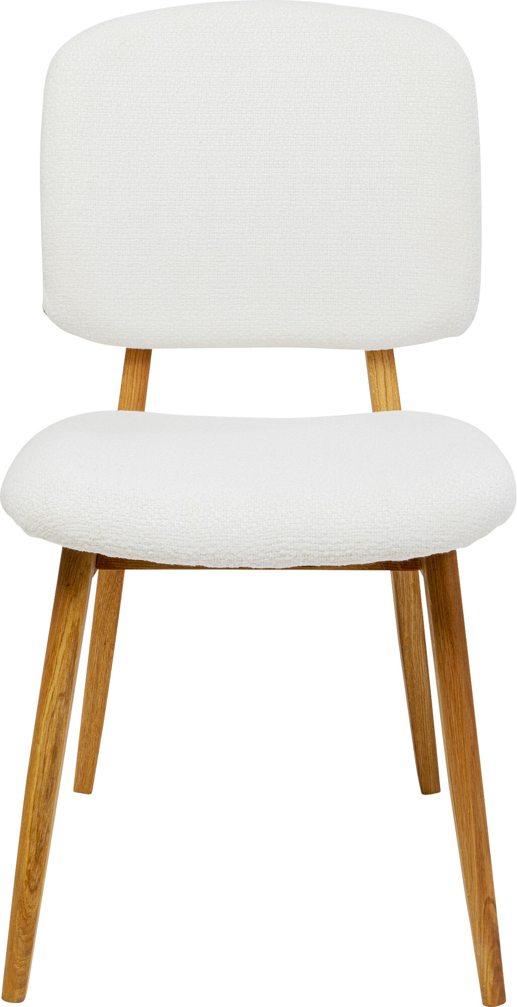 Krzesło do jadalni białe nogi dębowe olejowane 48x89 cm – grafika-1.