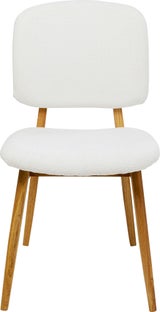 Krzesło do jadalni białe nogi dębowe olejowane 48x89 cm – grafika-1.