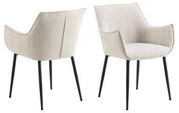 Krzesło do jadalni Bonita z podłokietnikami tkanina Apia beżowa 453 – grafika-1.