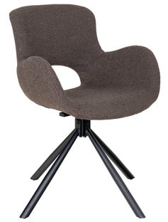 Krzesło do jadalni brązowe tkanina boucle 59x83 cm – grafika-1.