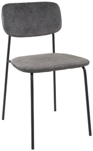 Krzesło do jadalni minimalistyczne szare aksamitne 45x80 cm – obraz-1