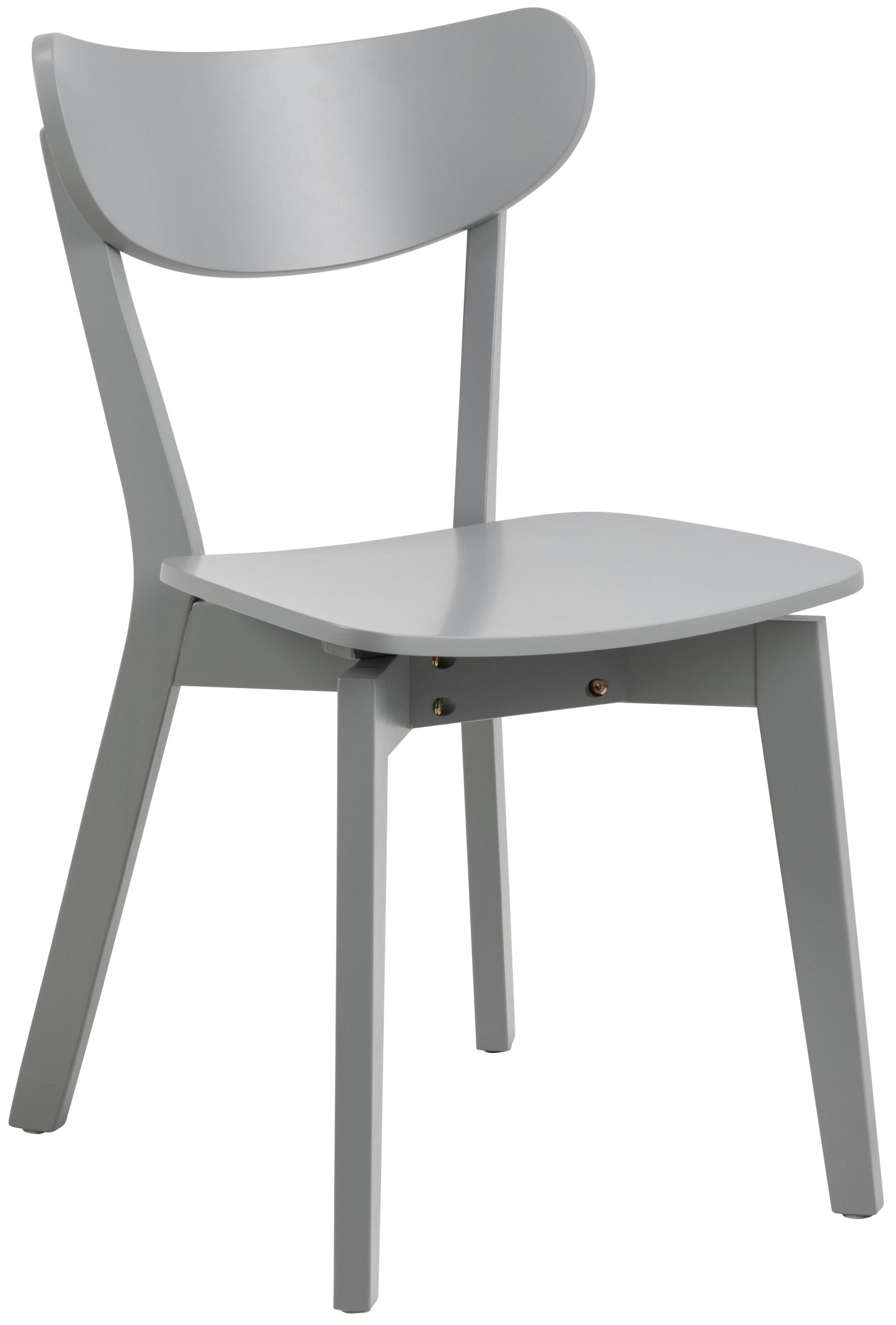 Krzesło jadalniane z szarym siedziskiem mdf i nogami z drewna kauczukowego – grafika-1.