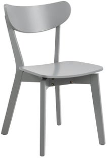 Krzesło do jadalni siedzisko mdf - nogi drewno kauczukowe szare 80x45 cm – obraz-1