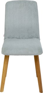 Krzesło do jadalni tapicerka jasnoniebieska nogi dębowe olejowane 44x92 cm – grafika-1.