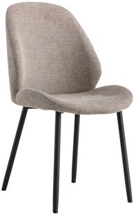 Krzesło do jadalni w kolorze szarym kamiennym tkanina i stal 47x91 cm – grafika-1.