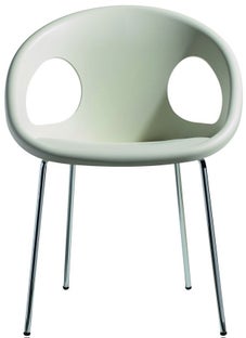 Krzesło Drop 4 Legs 61x78 cm białe – obraz-1
