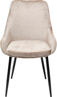 Spisebordsstol East XL, sand velour – billede-1.