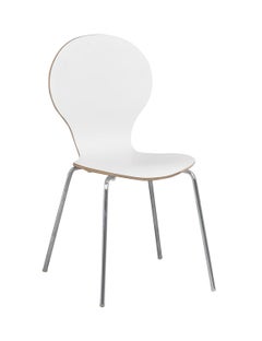 Krzesło Fusione 50x87 cm białe-srebrne – obraz-1