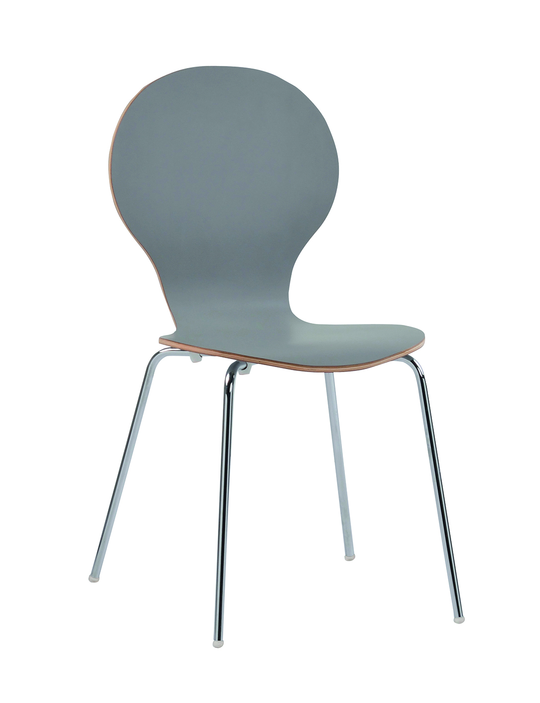 Krzesło Fusione 50x87 cm jasnoszare-srebrne – obraz-1