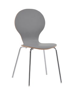 Krzesło Fusione 50x87 cm jasnoszare-srebrne – obraz-1