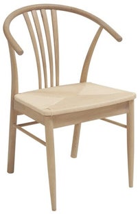 Krzesło drewniane bielone 54x83 cm – obraz-1