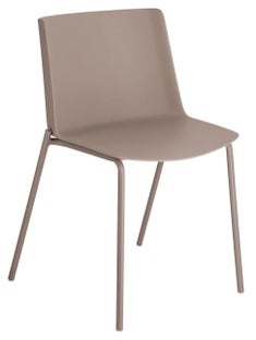 Krzesło do jadalni z tworzywa sztucznego brązowe – obraz-1