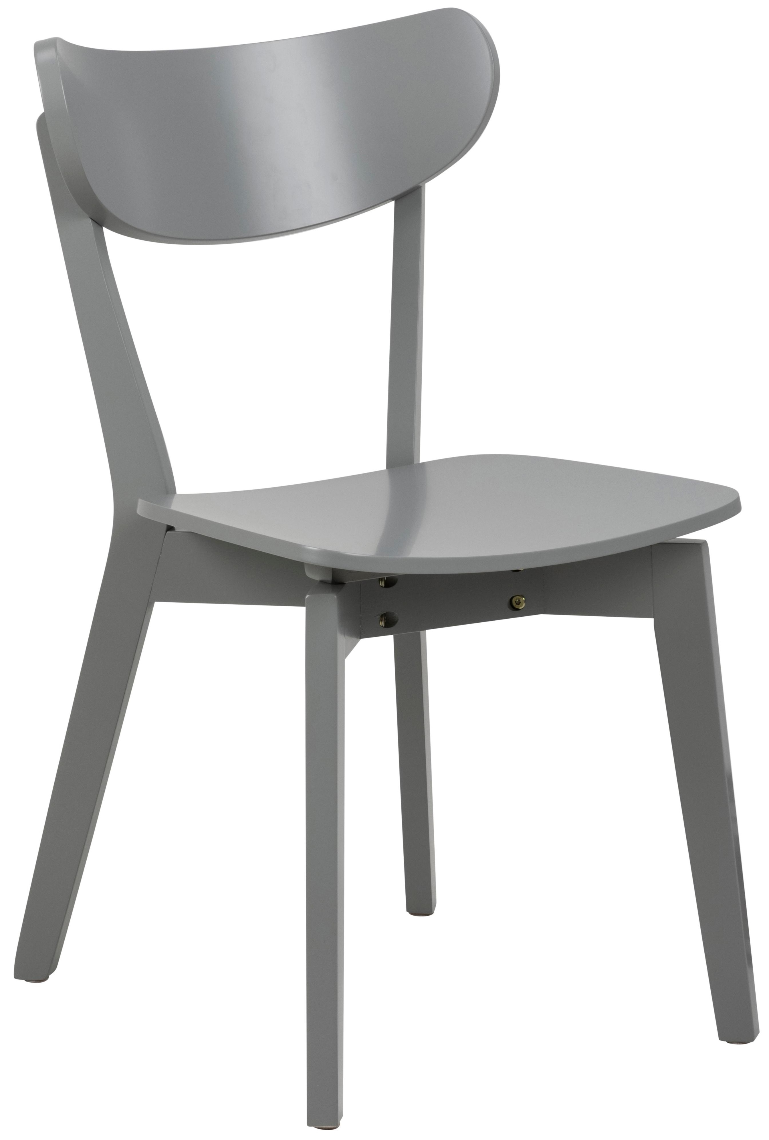 Krzesło do jadalni drewniane szare 80x45 cm – obraz-1