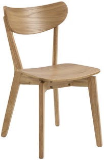 Krzesło skandynawskie naturalne drewno kauczukowe i fornir dębowy 45x80 cm – obraz-1