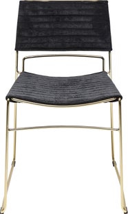 Sedia Hugo Nero/Oro – immagine-1.