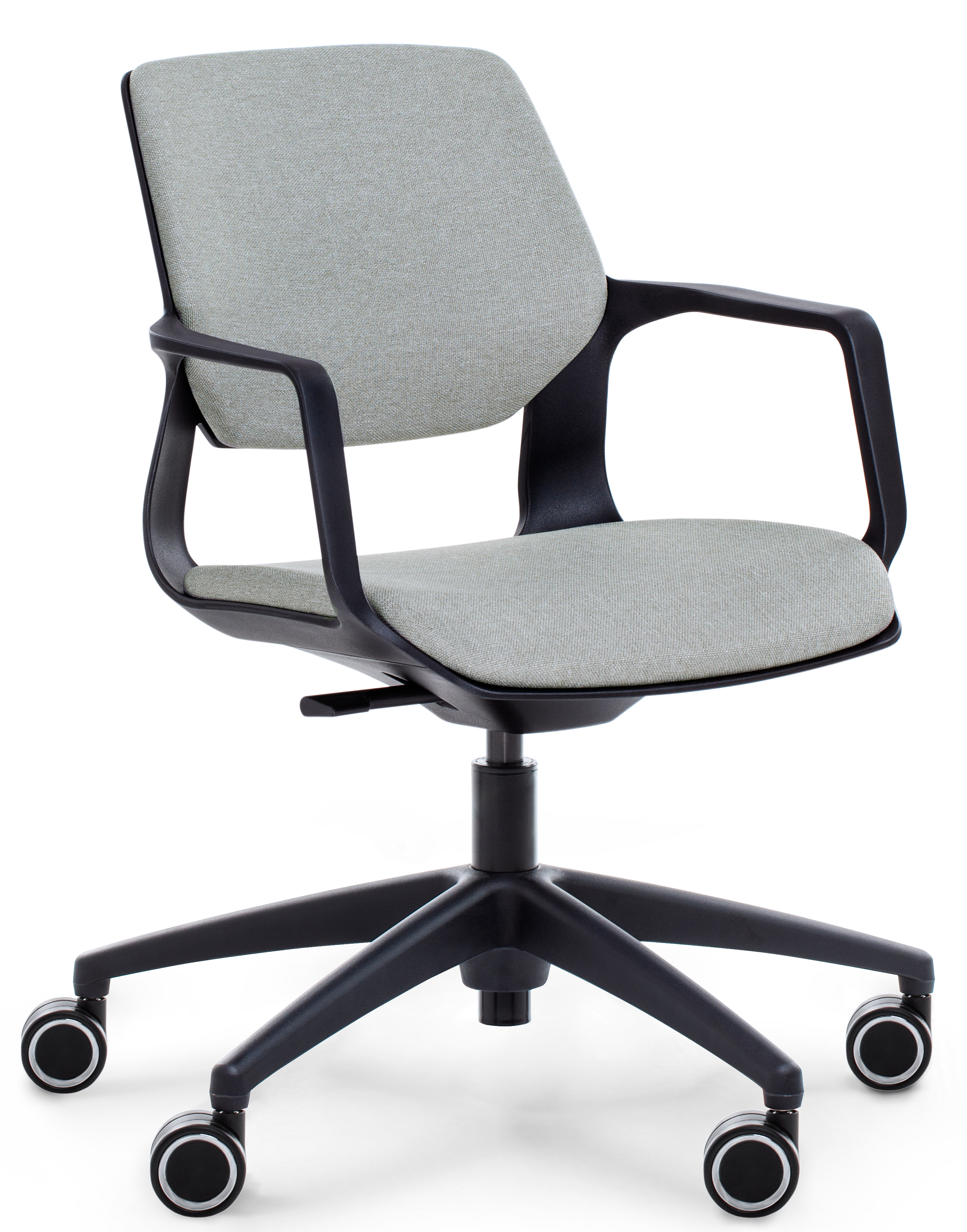 Krzesło konferencyjne Shine 57x88 cm szaro-czarne – obraz-1