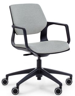 Krzesło konferencyjne Shine 57x88 cm szaro-czarne – obraz-1