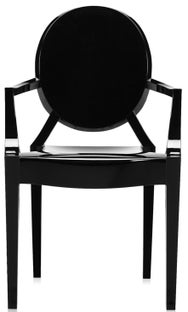 Krzesło Louis Ghost czarne wysoki połysk – obraz-1