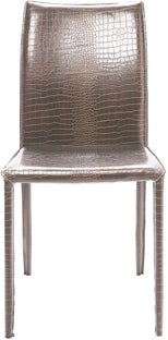 Krzesło Milano 47x91 cm ciemnobrązowe ekoskóra – obraz-1