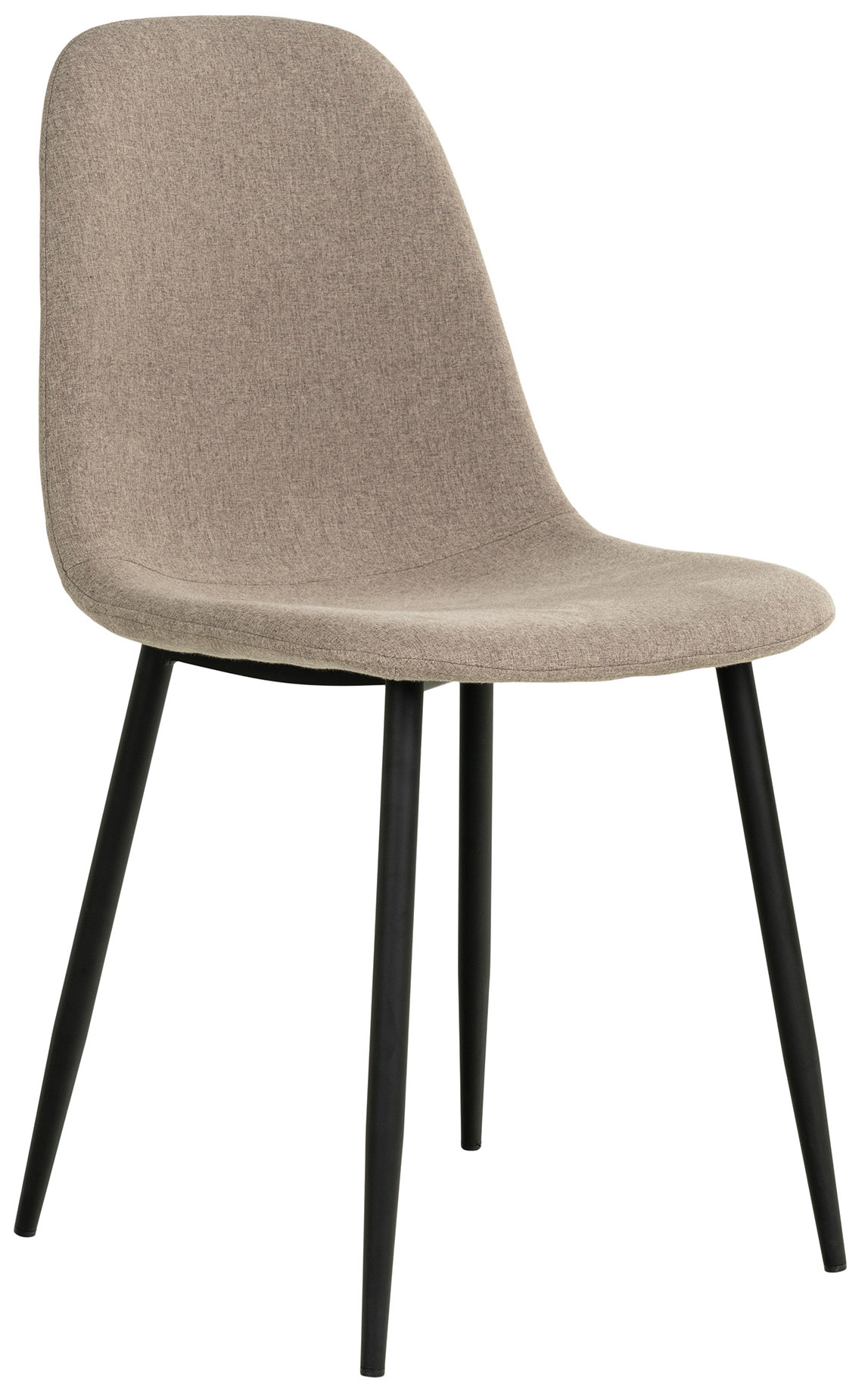 Krzesło minimalistyczne tkanina szara kamienna nogi czarne 47x86 cm – grafika-1.