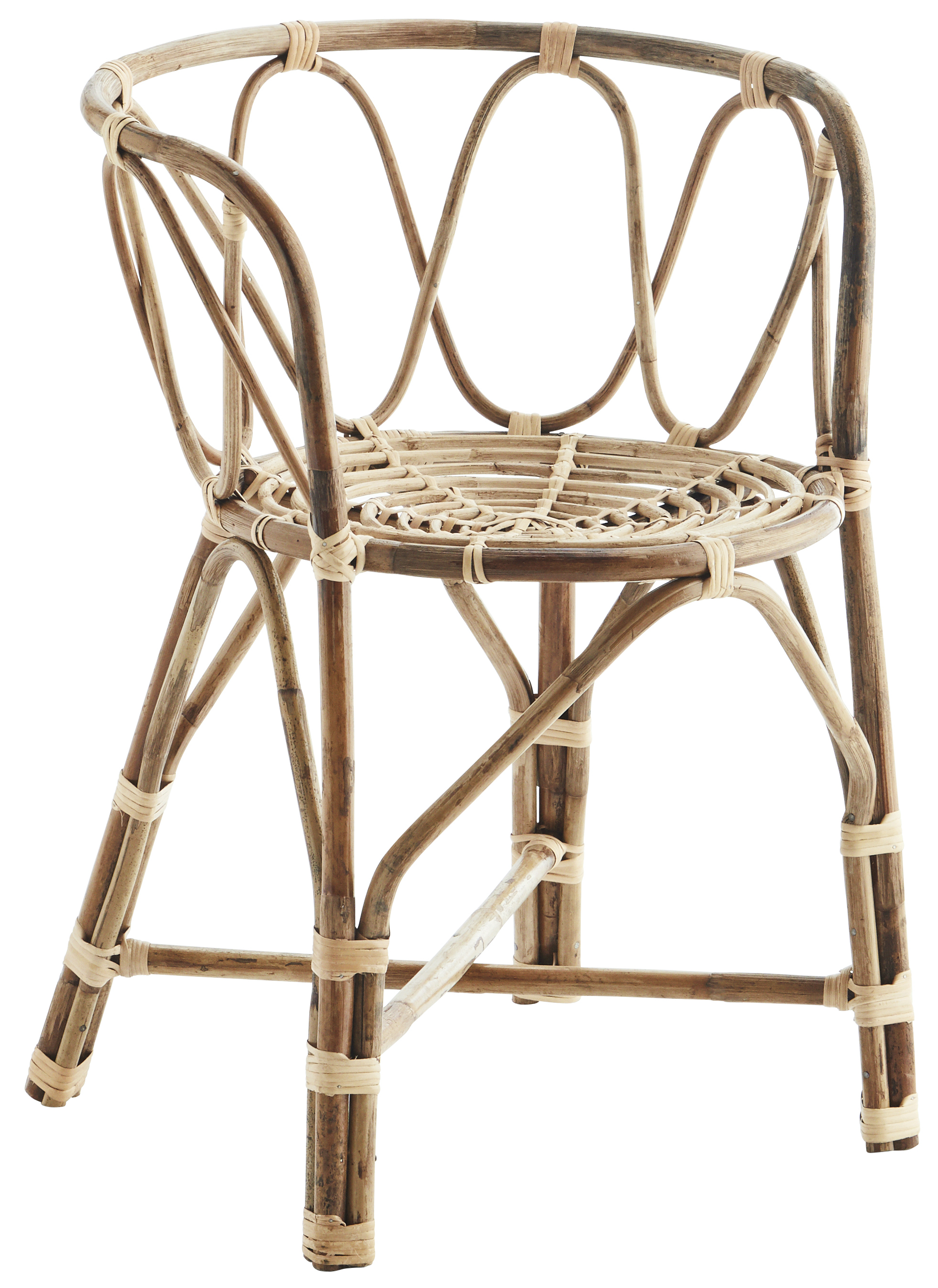 Krzesło bambusowe z podłokietnikami 49x74 cm – obraz-1