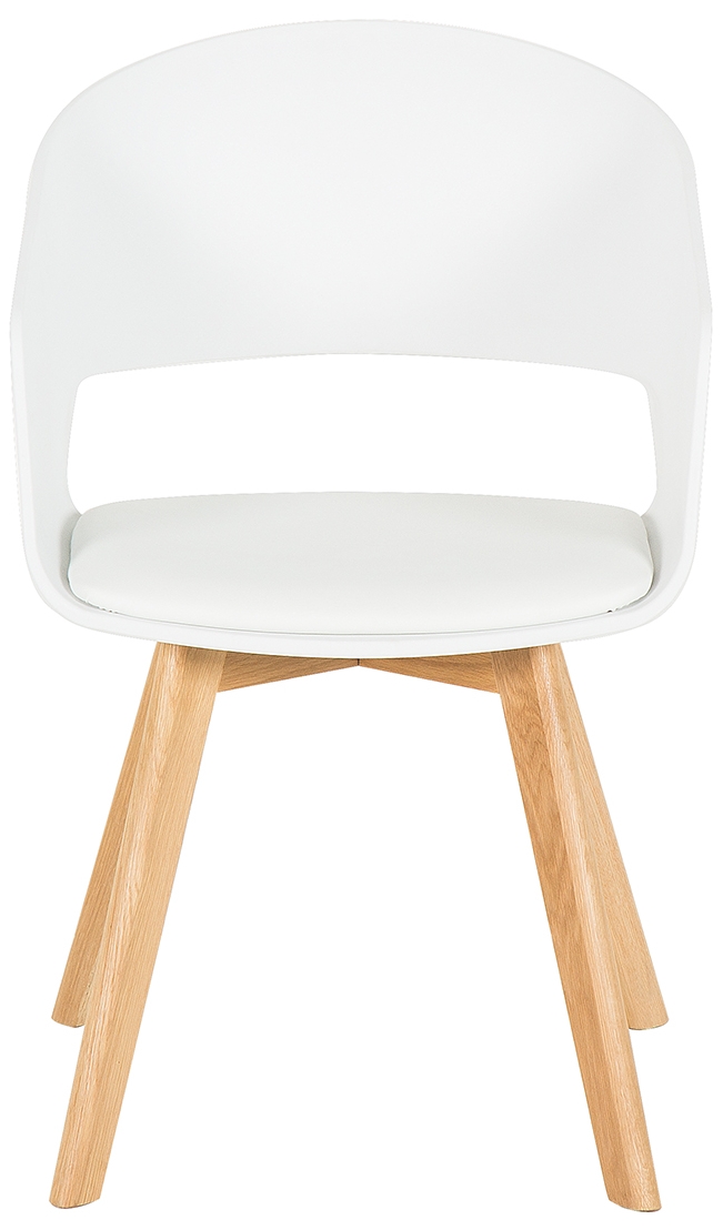 Krzesło Nordic Star 51x79 cm białe nogi drewniane – obraz-1