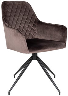 Krzesło obrotowe z podłokietnikami welurowe szare nogi czarne metalowe 56x57 cm – grafika-1.