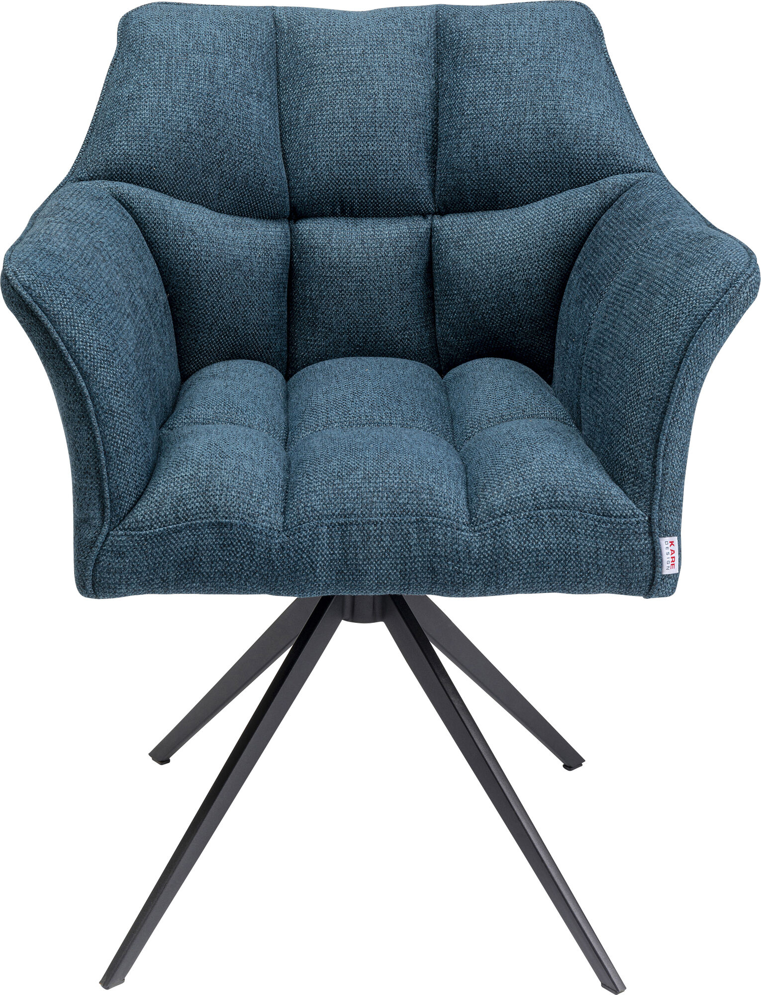 Krzesło obrotowe z podłokietnikami tapicerowane zielone nogi czarne 66x84 cm – grafika-1.