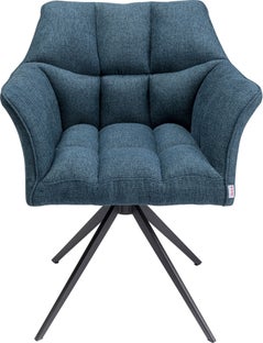 Krzesło obrotowe z podłokietnikami tapicerowane zielone nogi czarne 66x84 cm – grafika-1.