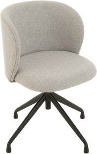 Krzesło obrotowe z regulacją wysokości szare z nowoczesnym designem – grafika-1.