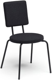 Krzesło Option 48x85 cm czarne siedzisko okrągłe - oparcie kwadratowe – obraz-1