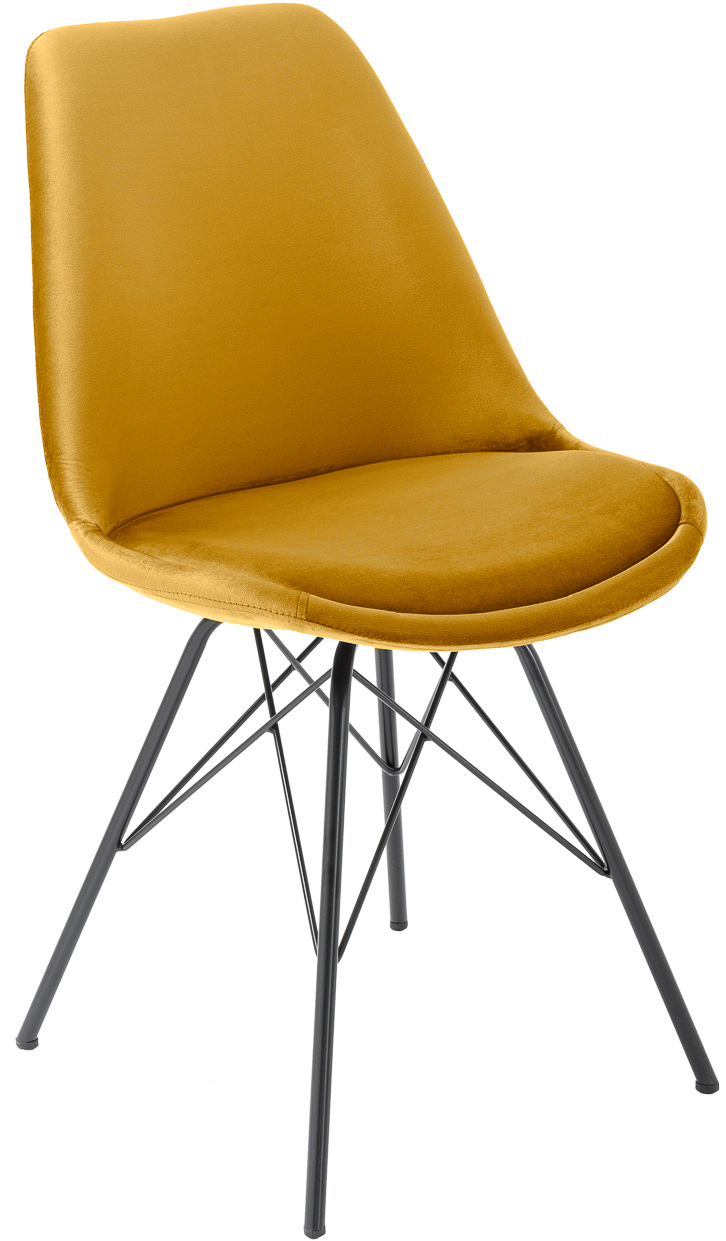 Krzesło Scandinavia Retro 48x86 cm musztardowe – obraz-1