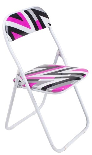 Krzesło składane Juventus 44x79 cm różowe – obraz-1